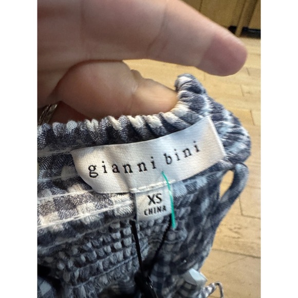 Gianni Bini Gingham Jumpsuit XS Tie Strap‎ Sleeveless Casual Romper - Picture 4 of 8